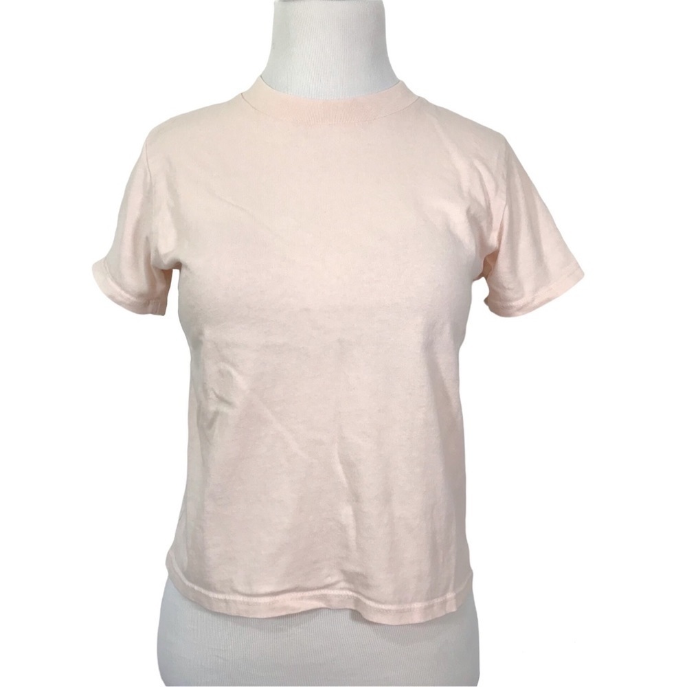 Brandy Melville Crop Crewneck Tee Shirt ONE SIZE *AS IS*